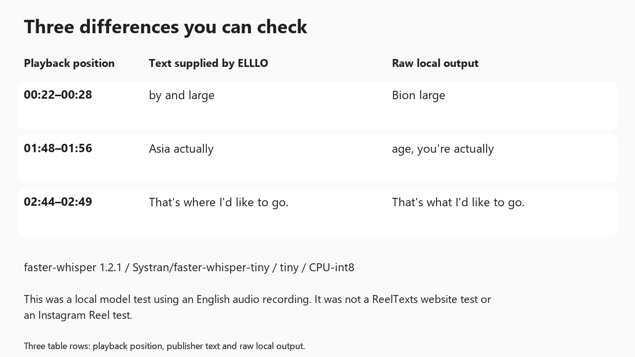 Three differences you can check